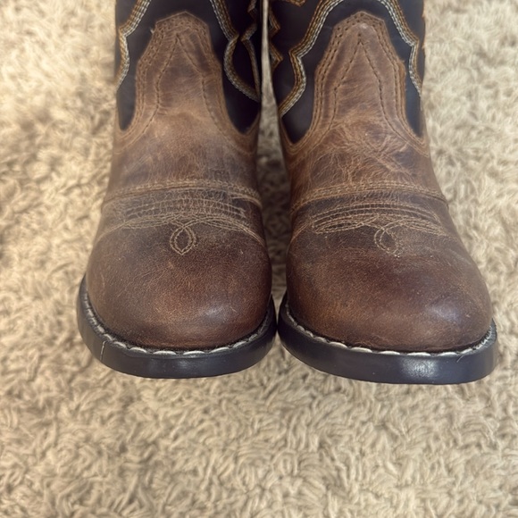 NWT Cody James Kids’ Brown Leather Western Boots Size 13D - Picture 5 of 9
